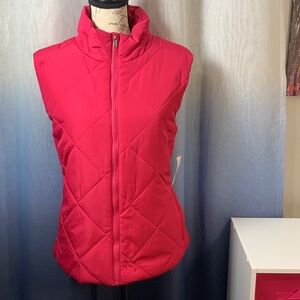 NWT New York & Company Fuchsia Quilted Vest